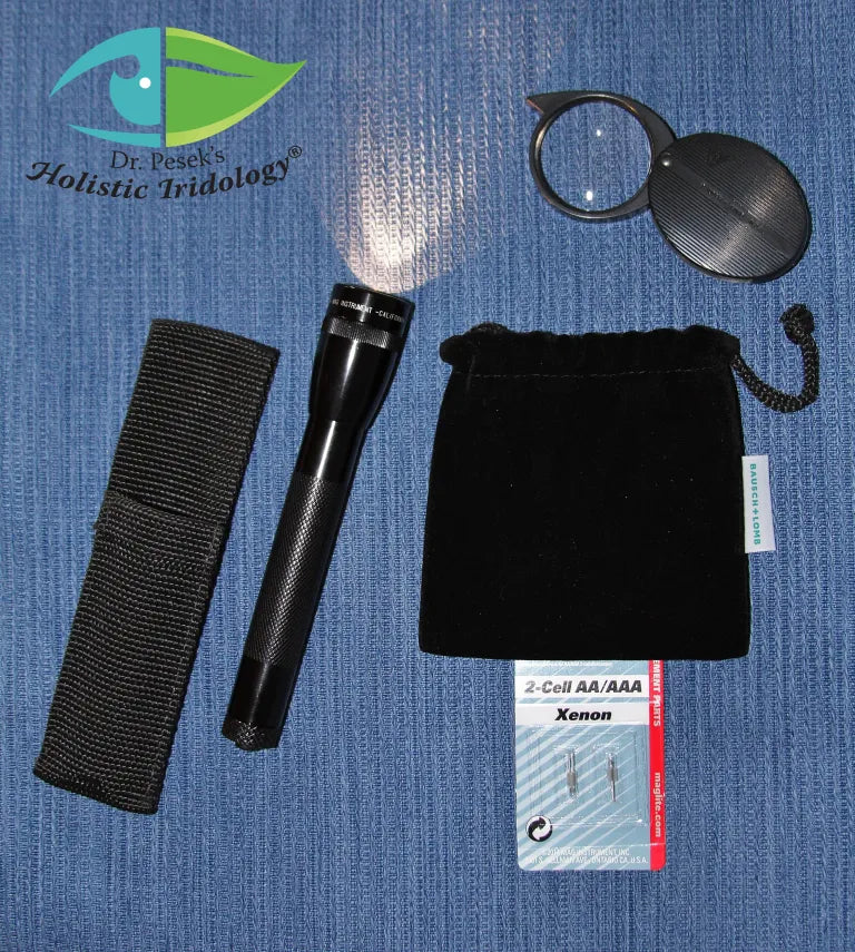 Live Eye Examination Kit - Light, Lens, Replacement Bulbs, Carry Bag