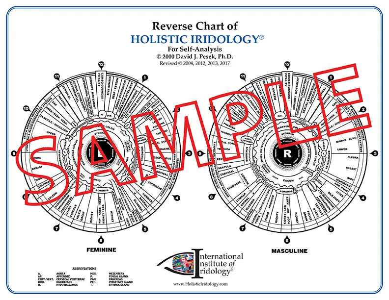 Reverse Iris Chart (Self-exam)